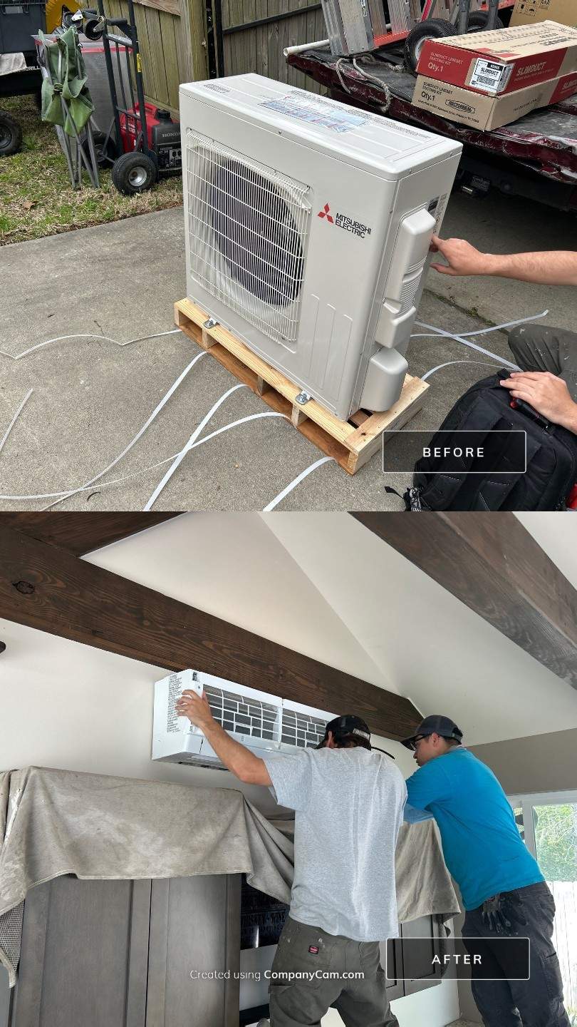 First A2L Mitsubishi Two Ton Installed using R-454B Refrigerant in Huntsville, Texas 
